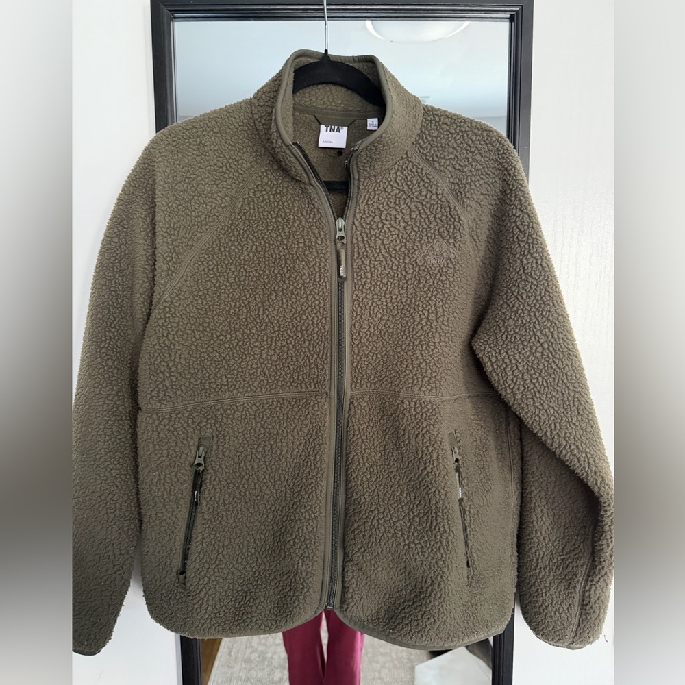 TNA Olive Green polartec fleece